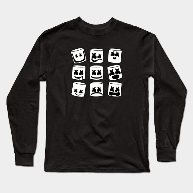 Marshmello Expressions Long Sleeve T-Shirt by nabakumov